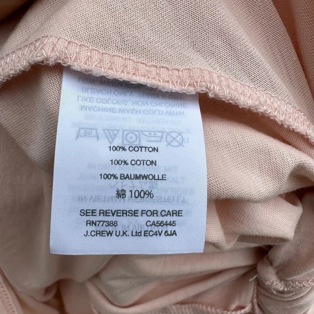 J. Crew Twist-back Long-sleeve T-shirt - Blush Pink